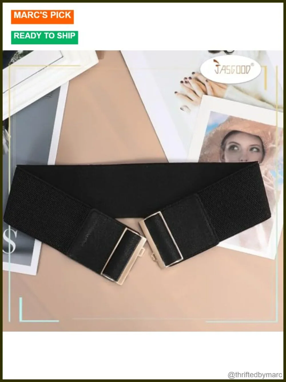 4 Pack Wide Elastic Stretch Waist Belts for Women Dress Belt